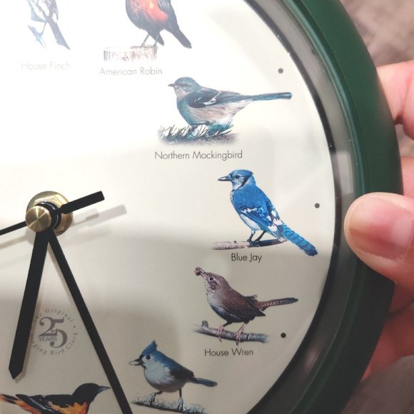 The Original Singing Bird Clock 25th Anniversary Edition Green 8.5" Tested VIDEO - Picture 10 of 17